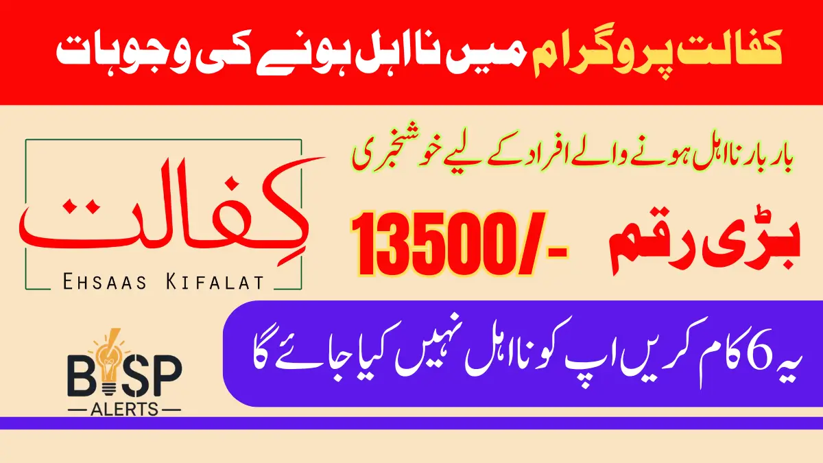 8 Majbor Reason Why People Not Eligible In Kafaalat 13500 Payment Complete Details