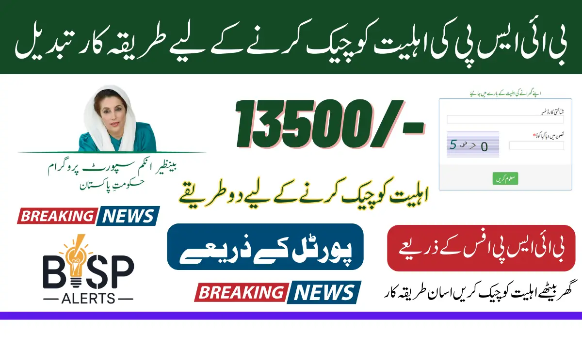 BISP 13500 Payment Eligibility Status In 2025 With Easy Method