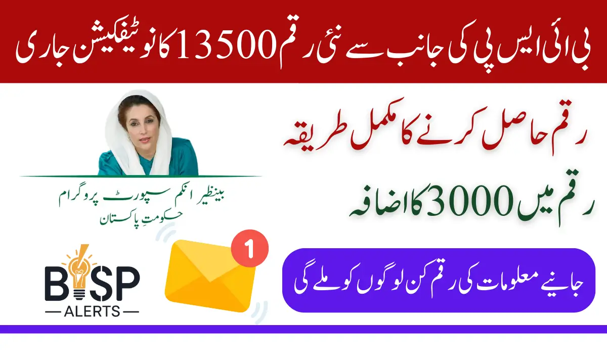 BISP 13500 Payment Notifications For January 2025 Phase 1 Latest Update