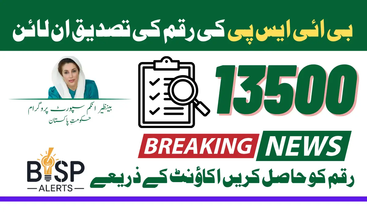 BISP Stipend Document Verification Online 13500 In January 2025 Latest Update