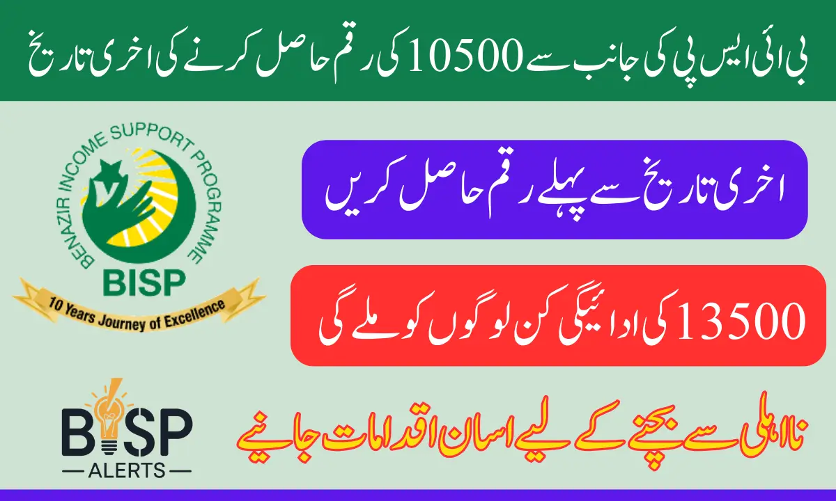 Benazir Income Support Programme 10500 Last Payment Of 2024 1 Day Left