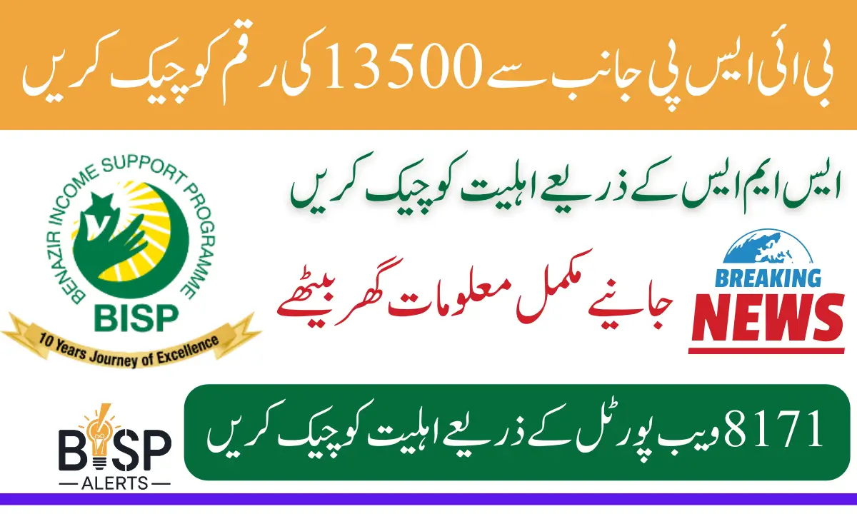 8171 Code For Checking Benazir Kafalat Payment 13500 Status Via CNIC With 2025 Updated Data