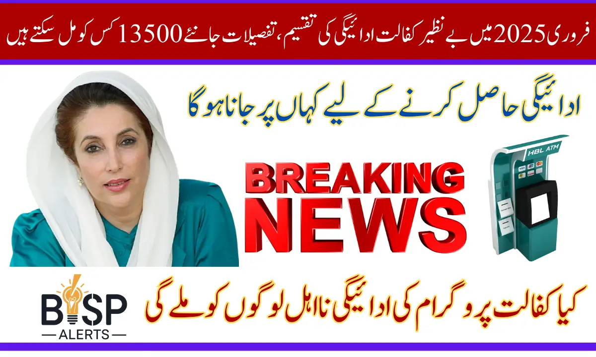 Benazir Kafalat Payment Distribution In February 2025 Know Details Who Can Get 13500