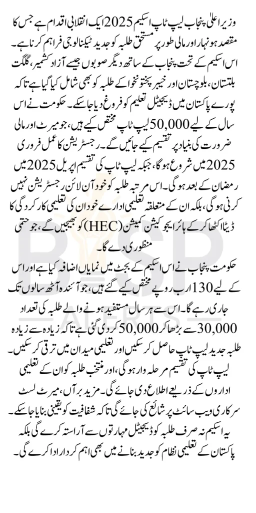 CM Laptop Scheme 2025 Punjab Registration Start After Ramzan February Latest Update 